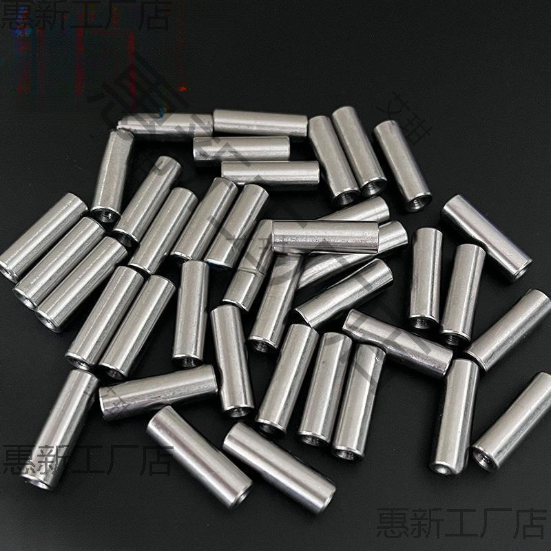 Stainless Steel Double-Pass Round Terminal Isolation Column Extended Round Nut Pad Steel Column * Spot
