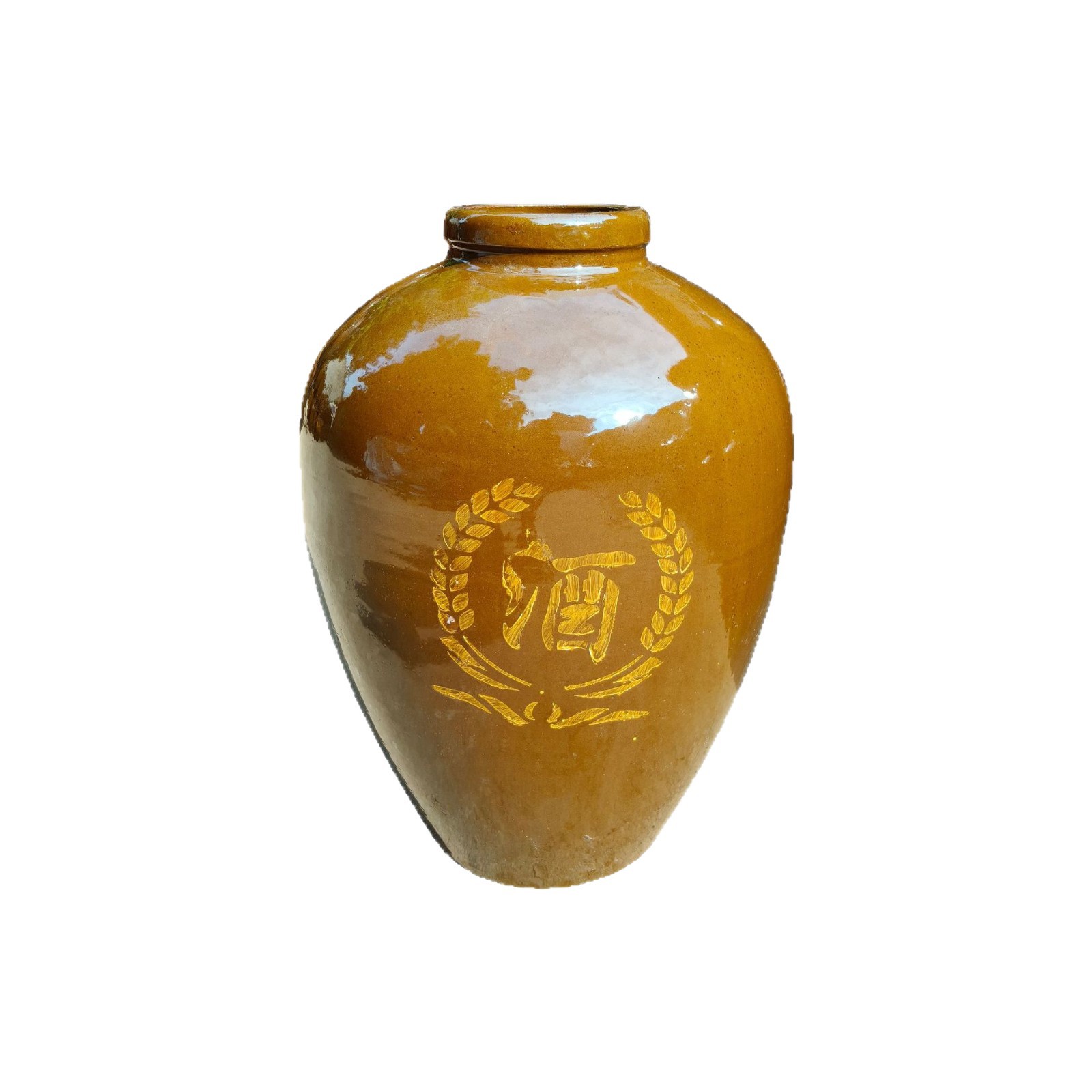 [50kg round shoulder wine jar] factory wholesale 25kg natural clay wine jar ceramic wine jar fermentation jar