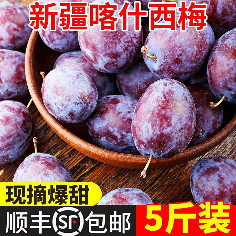 Fresh Prunes from Kashgar, Xinjiang, Super Sweet Goddess Prunes, Fresh Fruit Plums 0.5kg Cross-Border E-Commerce Factory Direct Delivery