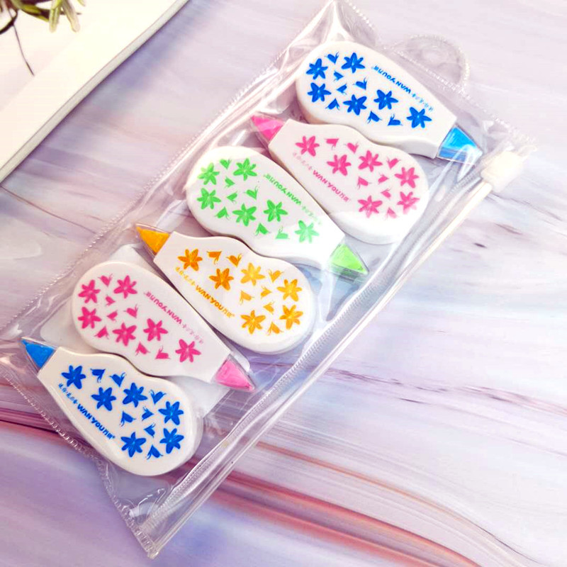 Wanyou mini six rainbow correction tape cute creative practical correction tape student correction tape factory wholesale