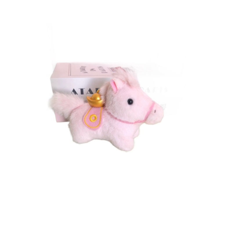Cute Plush Pony Doll Keychain, Plush Toy Figurine, Zodiac Doll, Year of the Horse Mascot