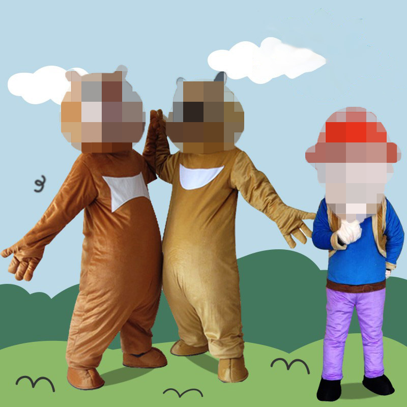 Костюм куклы медведя, костюм мультяшного медведя, костюм для выступлений с ходьбой