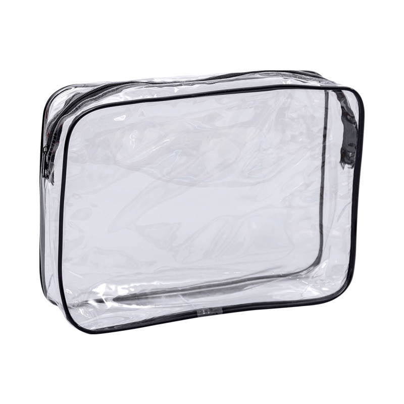 in stock PVC Three-piece Cosmetic Bag Portable Zipper Cosmetic Storage Bag Large Capacity Waterproof Travel Wash Bag