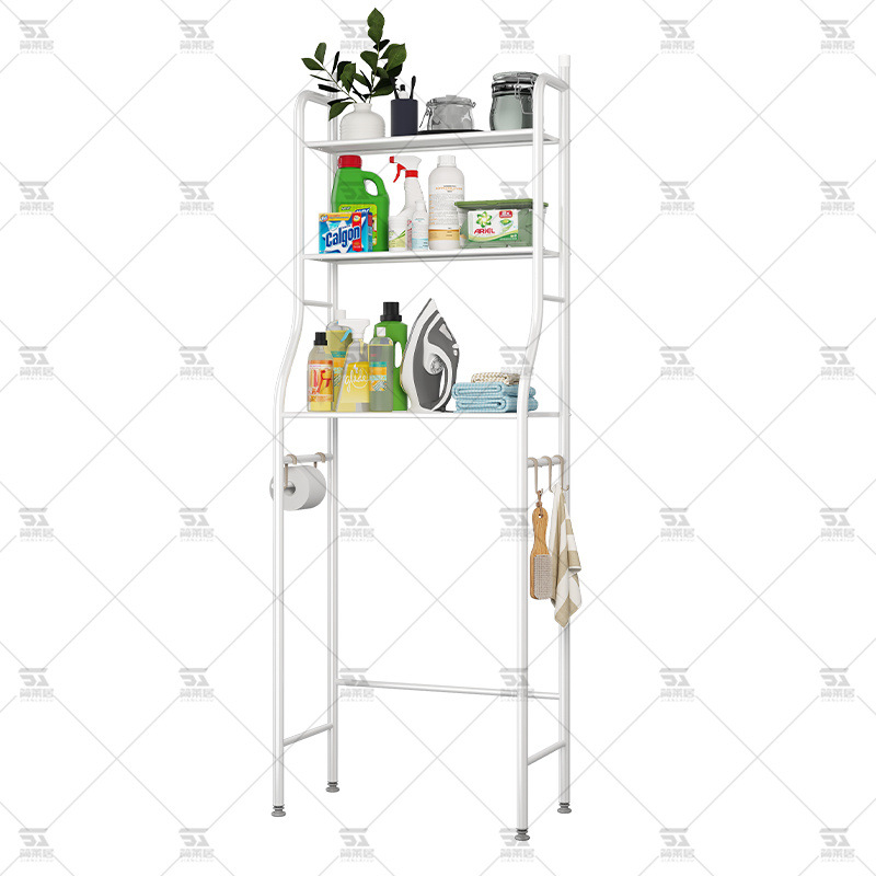 Toilet Rack Storage Rack Bathroom Washing Machine Floor Storage Punch-Free Roller Bathroom Toilet Balcony