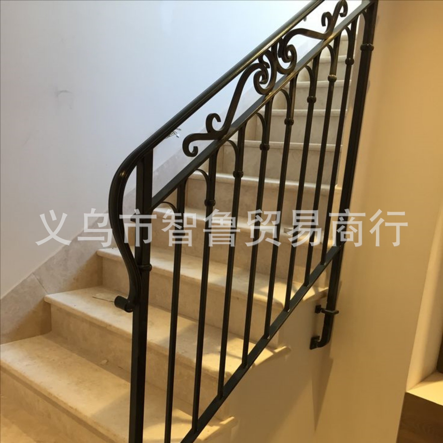 Forged Iron Stair Handrails, Guardrails, Bay Window Isolation Rails, Indoor Iron Guardrails, Modern Simple Guardrails