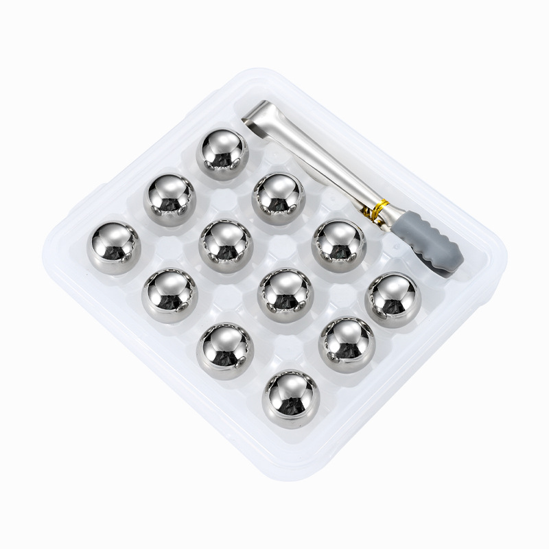 304 stainless steel round ice hockey 25mm -55mm metal ice grain coffee beverage beer chilled for repeated use