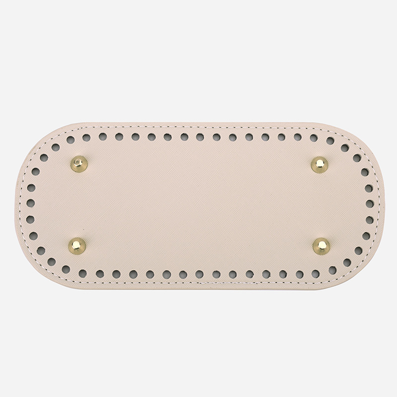 Bag Accessories DIY Hand-Woven Bag Bottom Pu Cross Pattern 22*10cm Oval Bag Bottom Ready for Sale