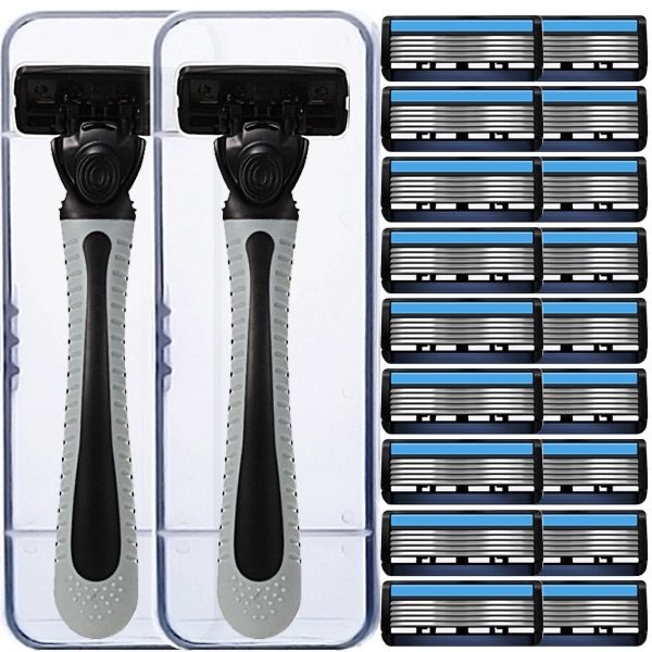 Spot Wholesale Six-layer Razor Blade Men's Old-fashioned Manual Razor Razor 6-layer Replacement Head Cover