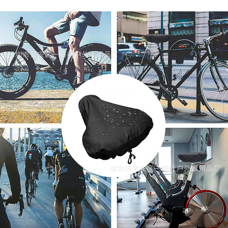 in stock wholesale rainproof and snowproof bicycle seat cover with drawstring rainproof and dustproof bicycle seat protective cover