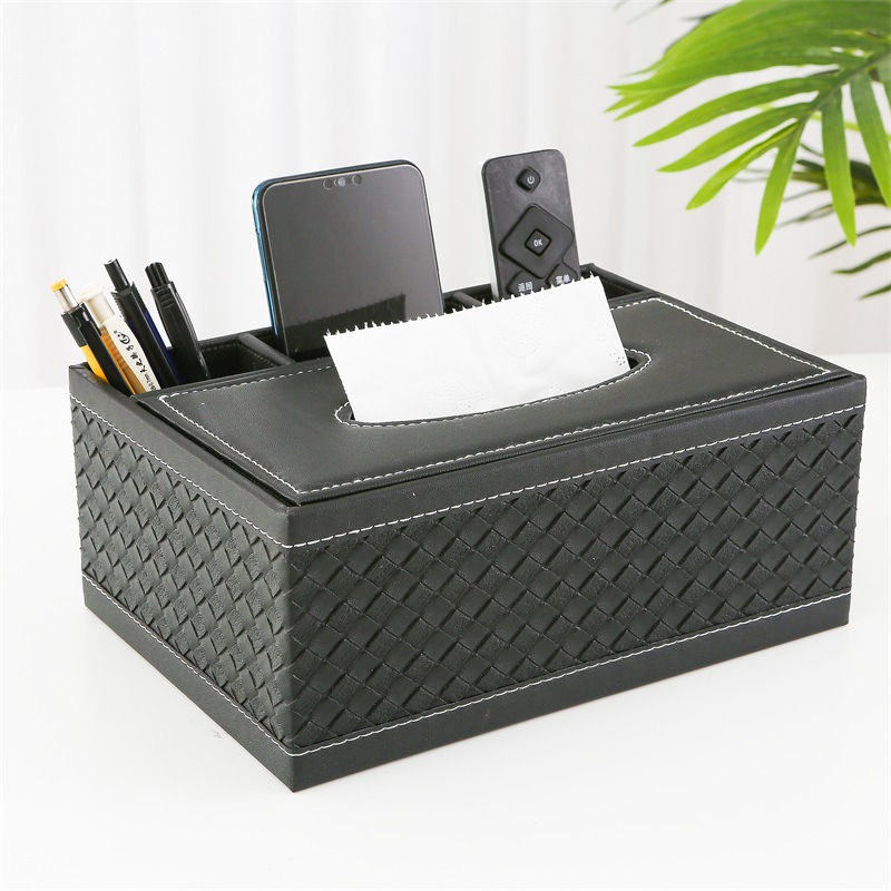 Кожаная коробка для салфеток в европейском стиле, съемная, для гостиной