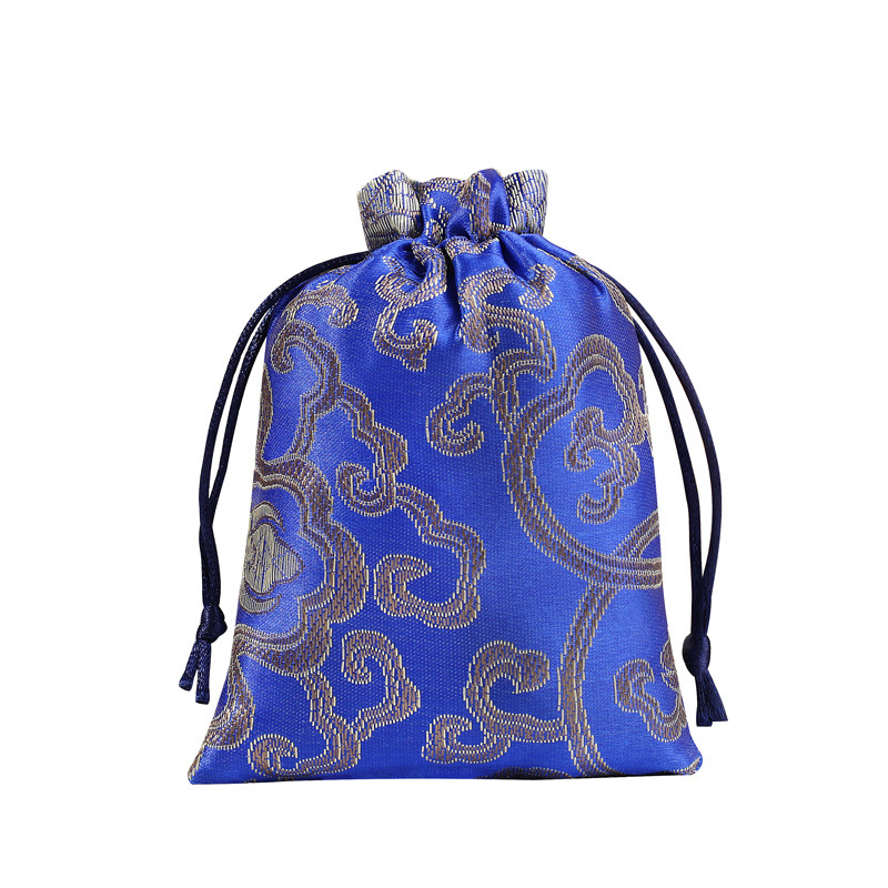 Wholesale Jewelry Storage Small Cloth Bags, Vintage Chinese Style Embroidered Jewelry Drawstring Pouches