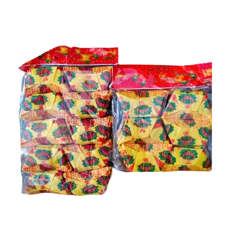 Lotus-Shaped Paper Offerings for Chinese New Year and Qingming Festival Ancestor Worship