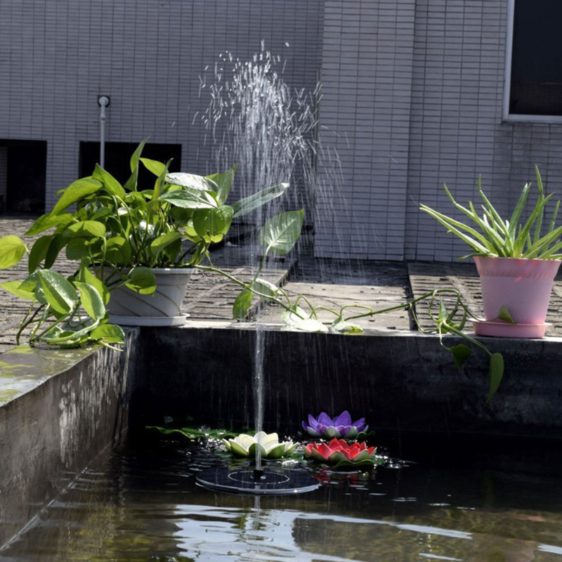 Solar Fountain Outdoor Pool Floating Colorful Lights Courtyard Bird Bathtub Decorative Pump Garden Garden Waterscape Spray