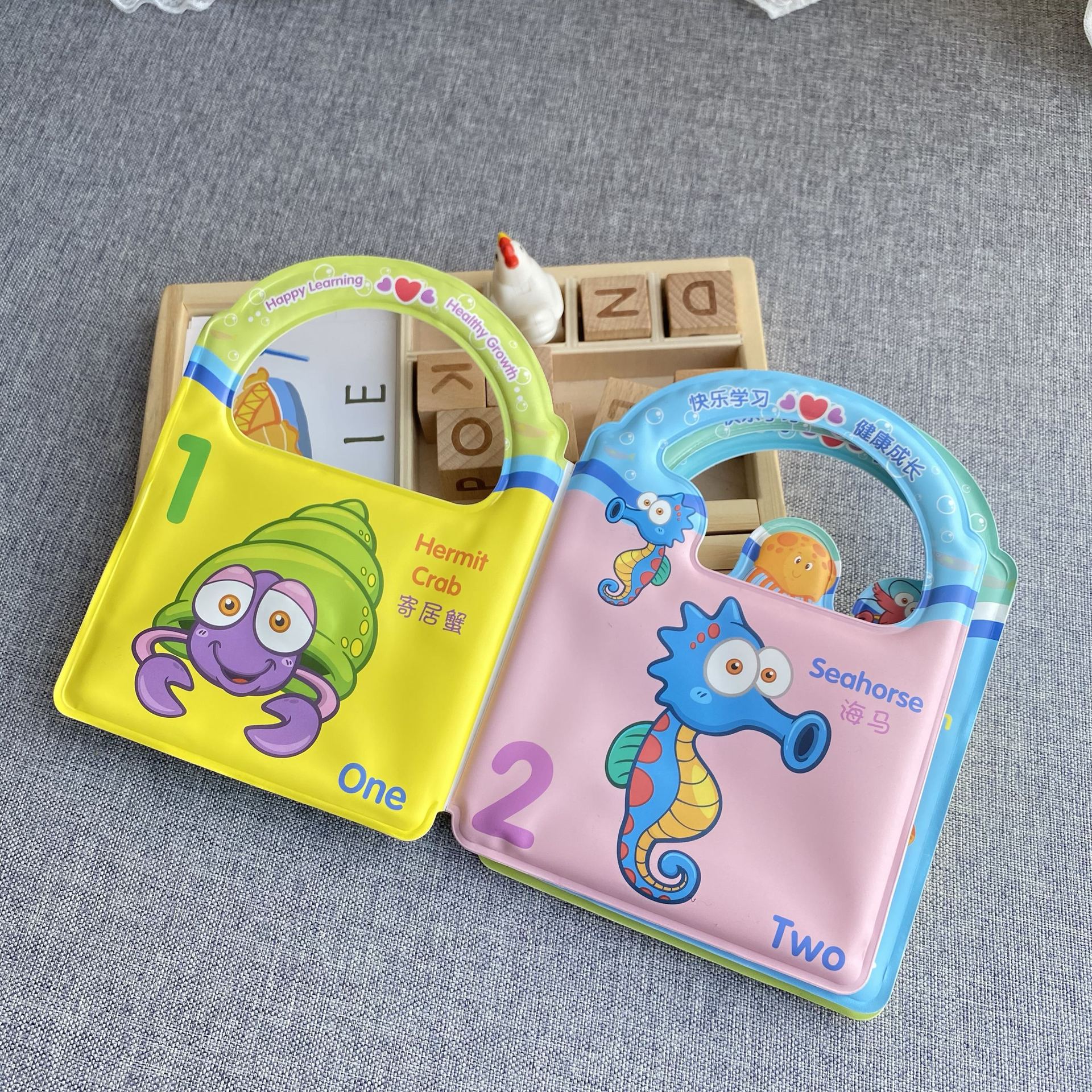 Baby Eva Bath Book, Infant Toy, Early Education Floating Book, Tear-Resistant Cloth Book, Baby Water Toy