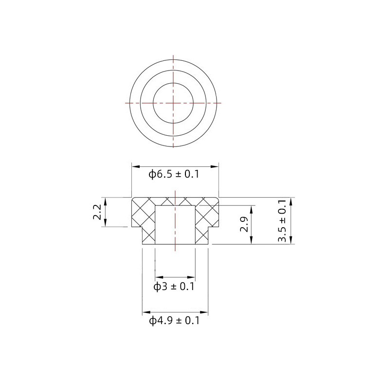 Zhejiang Chunxing A131-E Keycap with 6*6 Round Head Tact Switch Soft Rubber Button Cap Switch Cap