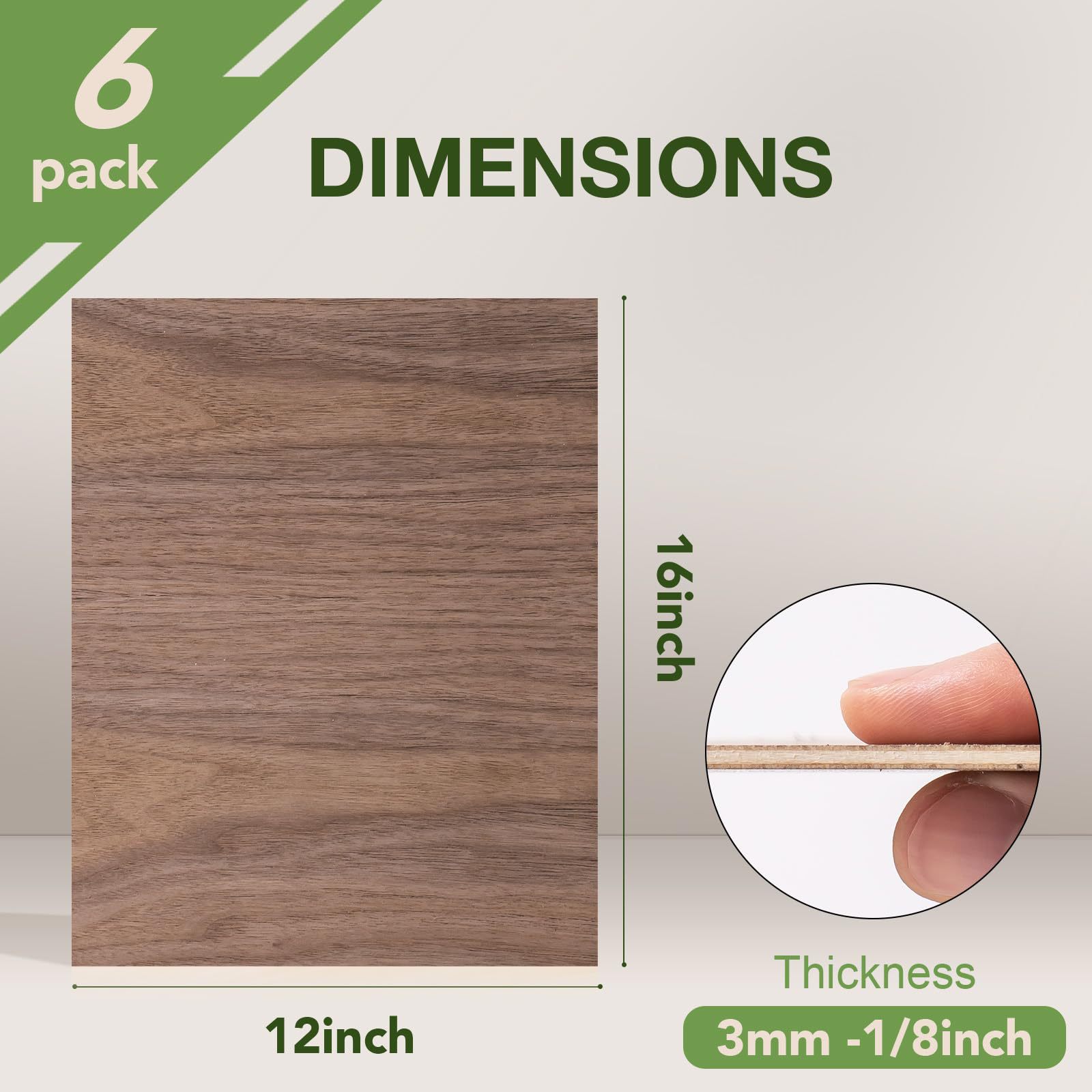 Cross-Border Wholesale Black Walnut Glue Board 3mm Laser Cutting DIY Glue Board Black Walnut Multi-Layer Board Plastic Sealing Set