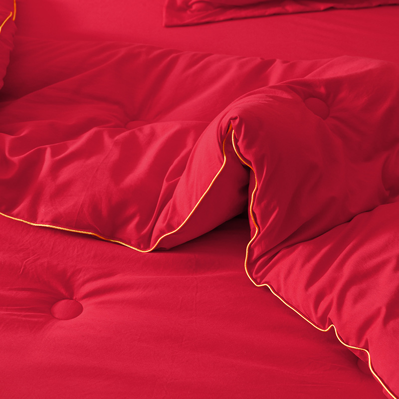 Big Red Wedding Quilt Chinese Classy Embroider Soy Fiber Quilt Wedding Quilt Core Wedding Dowry Festive Quilt