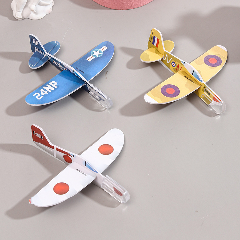 Cartoon mini foam small plane DIY puzzle children's educational toys kindergarten gift aviation model wholesale