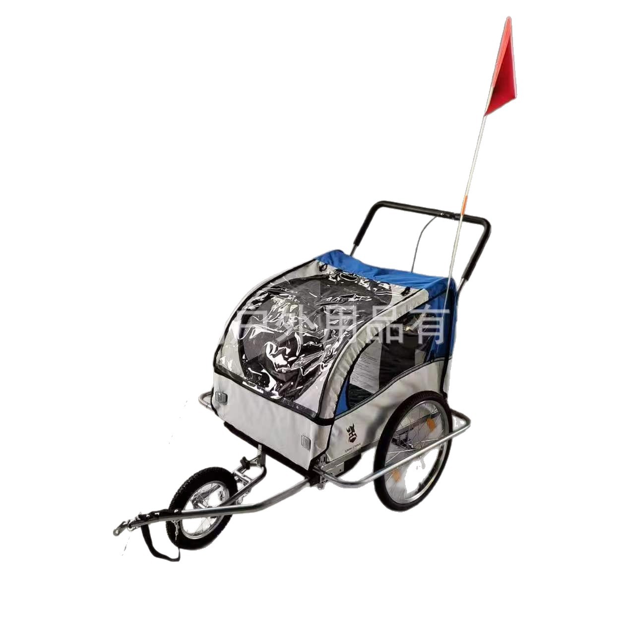 Foldable Baby Stroller Outdoor Trailer Can Sit and Lie down Portable Stroller Light-Proof Bicycle Trailer