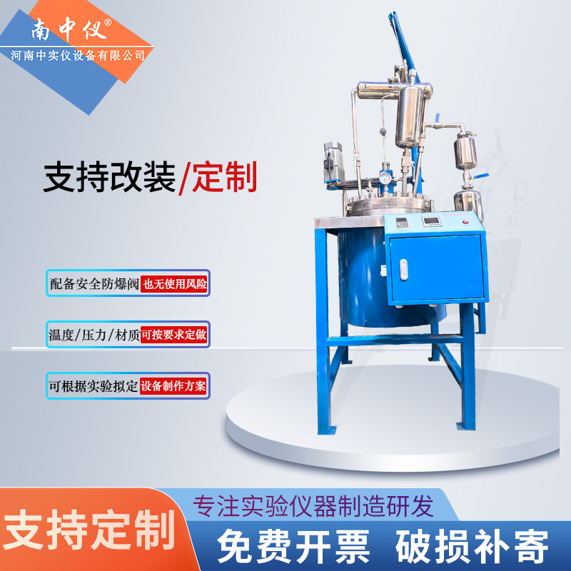 Stainless Steel High-Pressure Reaction Kettle Laboratory Electric Heating High-Temperature High-Pressure Hydrogen Kettle Mechanical Magnetic Stirring Reactor