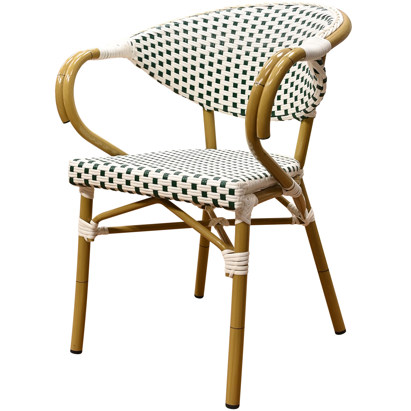 Retro Outdoor French Courtyard Cafe B&B Balcony Rattan Table and Chairs Nordic Western Food Milk Tea Shop Tavern Rattan Chair