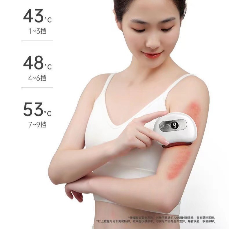 Интеллектуальный мини-скребковый инструмент с подогревом, электрический инструмент для проработки меридианов, горячий массажер для шеи и лица с маслом