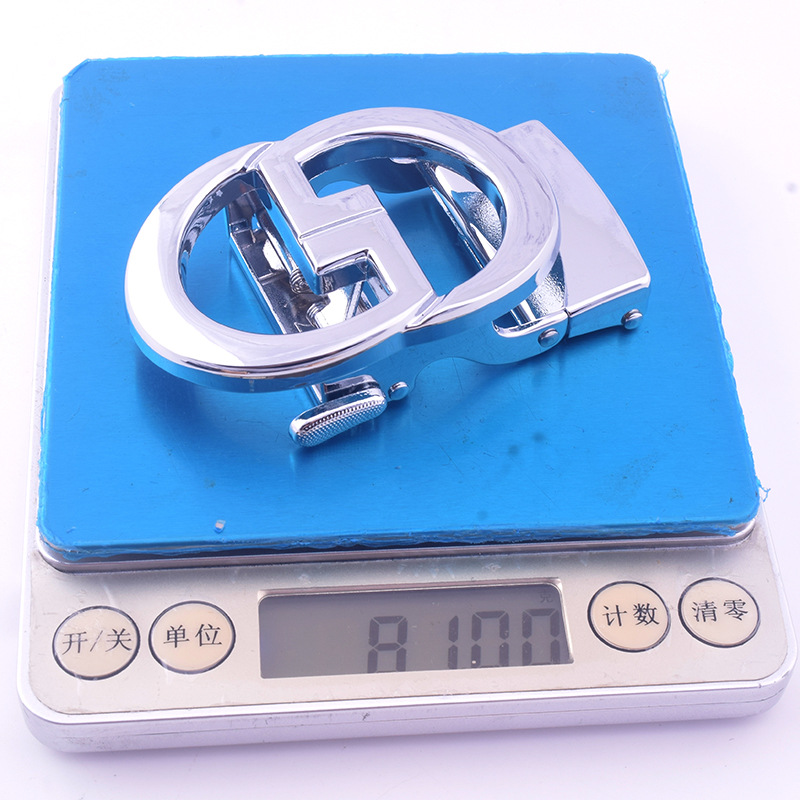 Network hot sale new belt buckle supply men's hollow alloy automatic buckle wholesale smooth letter belt buckle