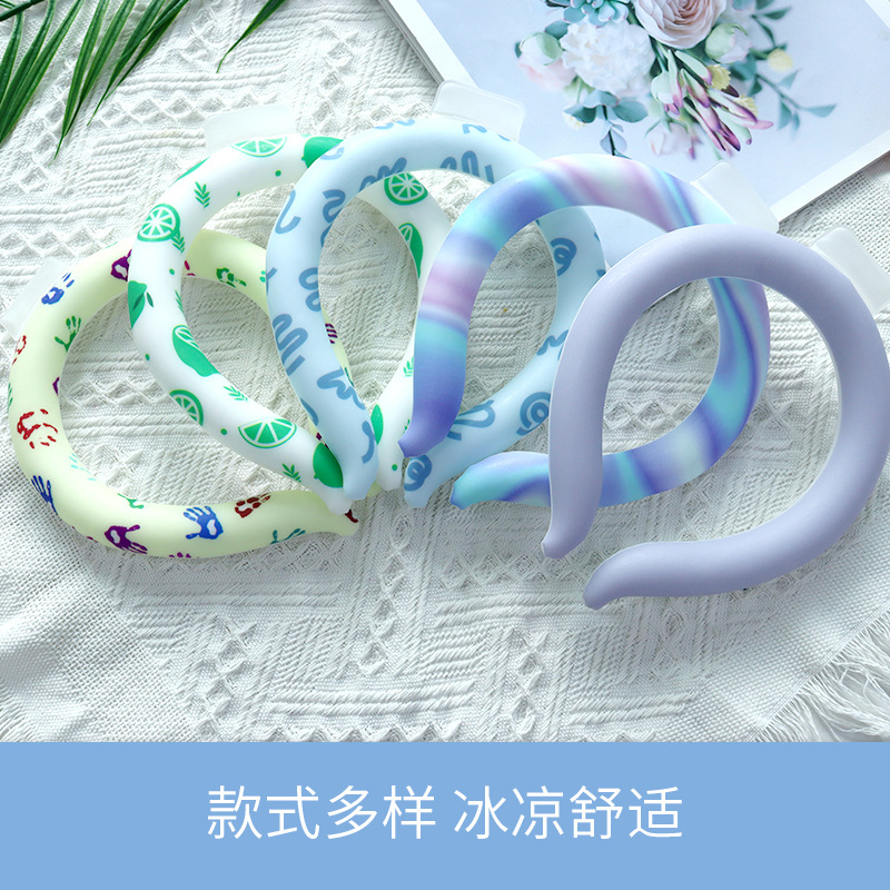 Cross-Border Japanese Ice Collar Hanging Neck Cooling Ring Summer Outdoor Cooling Artifact Pcm Anti-Heat Round Ice Ring