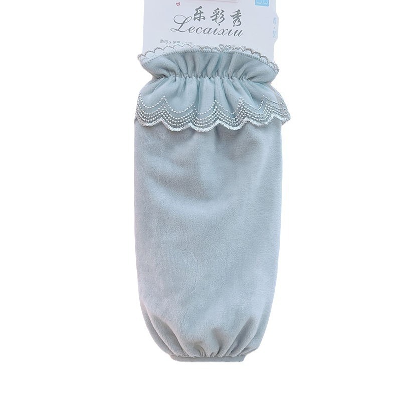 Solid Color Laminar Down Jacket Sleeves Women's Winter Lace Anti-Dirty Sleeves Anti-Stain Sleeves Anti-stain New Sleeves