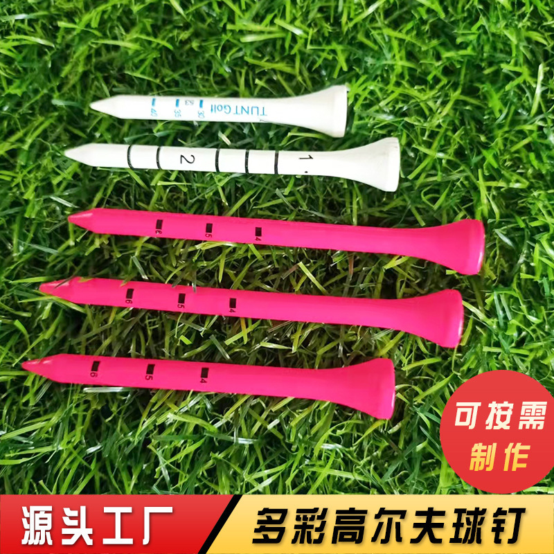 Outdoor Golf Spike Scale Printed Golf Accessories Plastic Ball Holder Ball Pin Tee Golf Spike