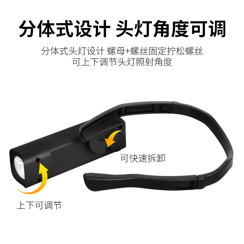 New Ear-Hook Headlight USB Charging Sensor Strong Light Lighting Work Light Fishing Light Side-Mounted Running Headlight