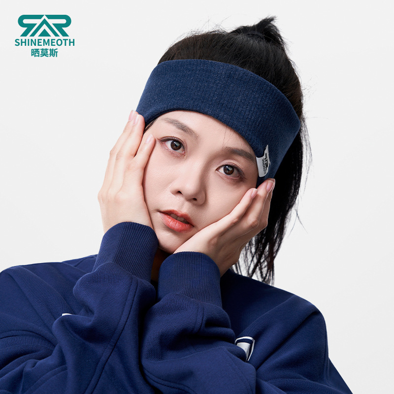 Оптовая продажа спортивных повязок на голову для осени и зимы, двуслойные повязки на уши для женщин, ветронепроницаемые и теплые наушники для бега