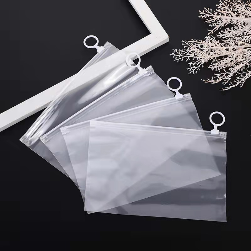 Прозрачный кольцевой пакет для косметики самозакрывающийся матовый пакет чехол для мобильного телефона пакет с кольцом ледяной чехол упаковка для нижнего белья