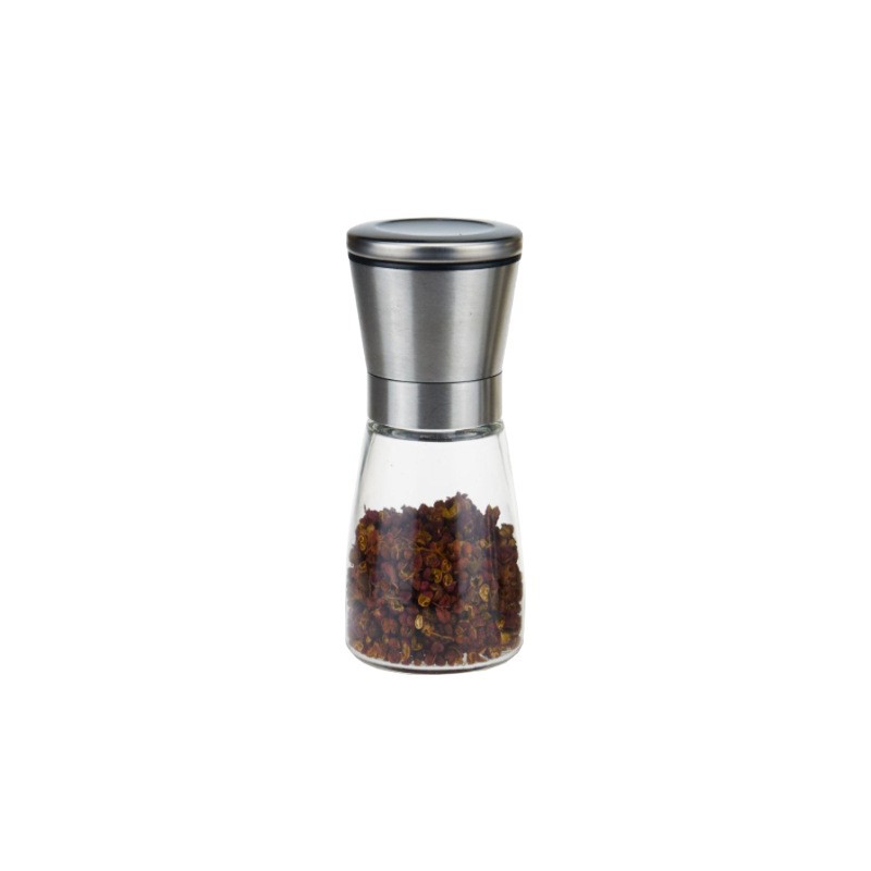 304 stainless steel pepper grinder pepper powder manual grinding bottle kitchen household glass seasonings bottle wholesale