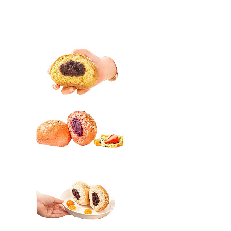 Beatuiyuan Breakfast Fitness Substitute Whole Wheat Sandwich European Bread with Stuffing European Bread yB Other