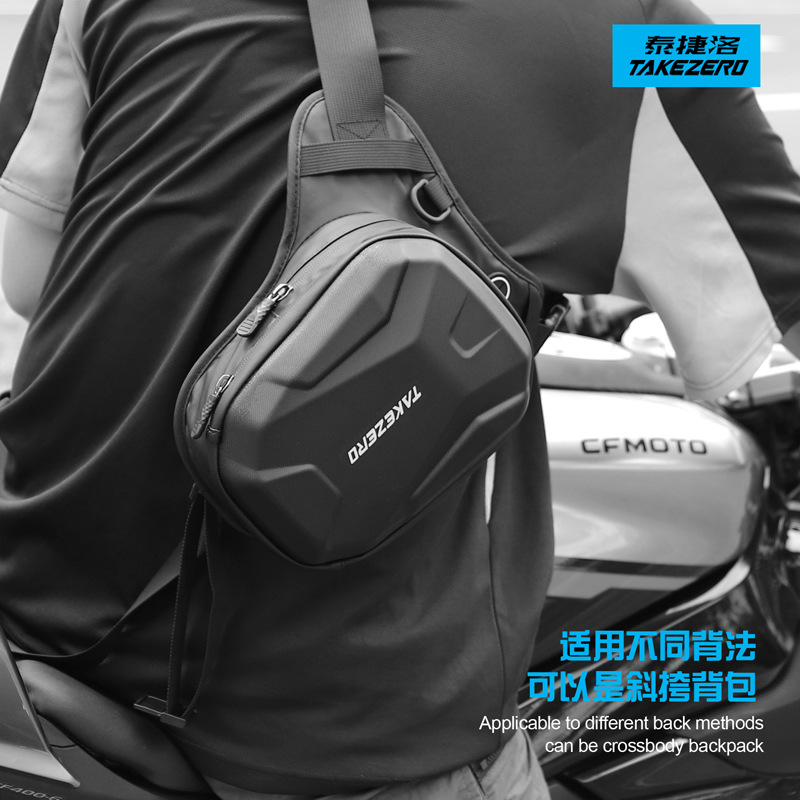 Takezero Motorcycle Eva Hard Shell Bag Cycling Leg Bag Waist Bag Rider Sports Crossbody Chest Bag Backpack Equipment