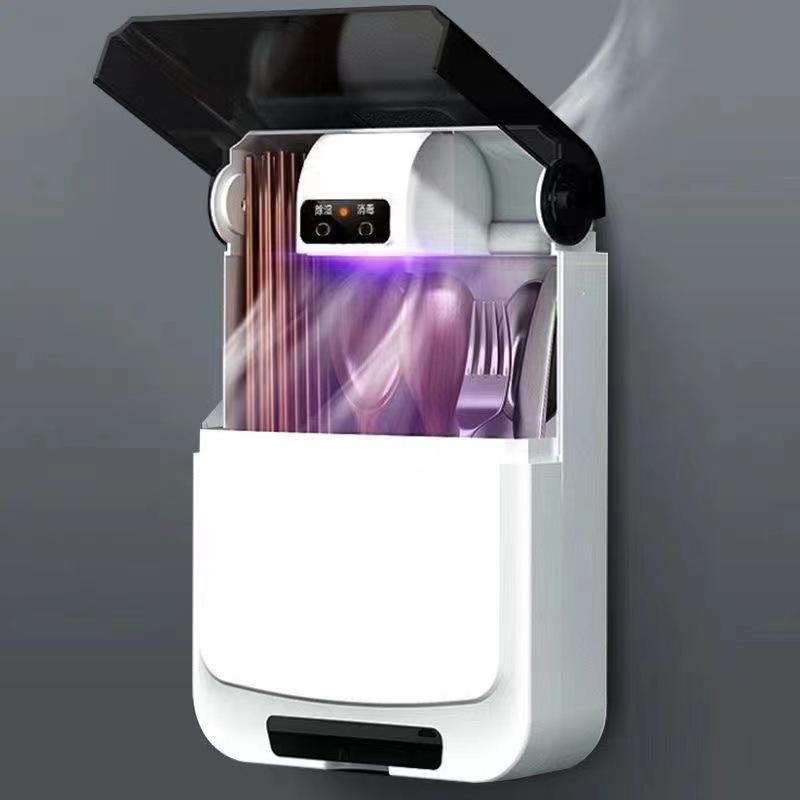 Intelligent Uv -99.99% Sterilization Dehumidification Kitchen Storage Wall-Mounted Household Disinfection Chopstick Barrel