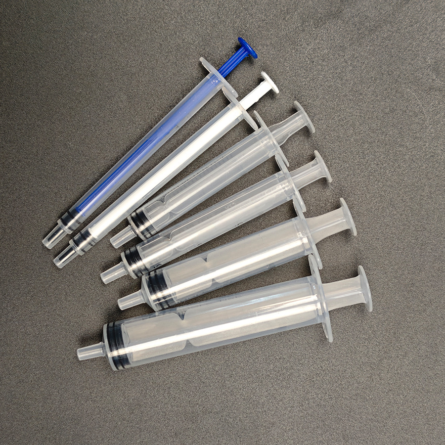 Cross-border party syringe irrigator large pet feeder disposable non-graduated non-printed line straight plastic needle