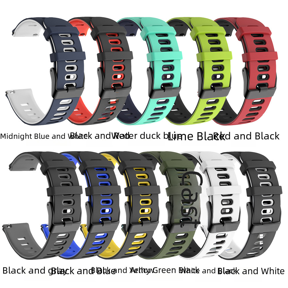 Suitable for Samsung GalaxyWatch5 Pro Universal Silicone Strap Two-color Couple's Silicone Smart Strap