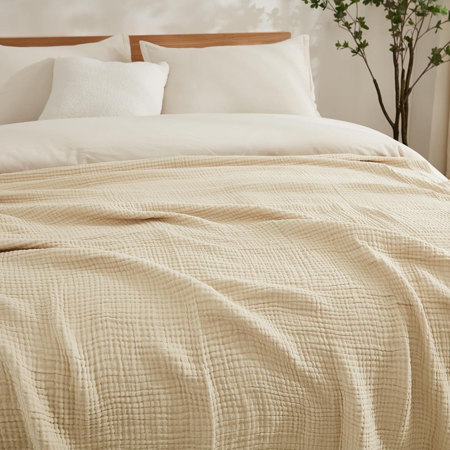 Bedding Pure Cotton Blanket Soft Lightweight Breathable Bed Blanket Cotton Bed Blanket Towel Blanket Sofa Blanket Summer Spring