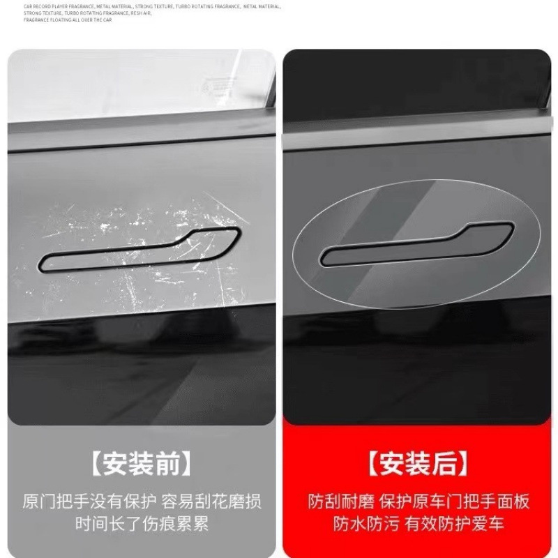 Suitable for Refurbishing Tesla Model Y/Model 3 Door Bowl Film and Door Handle Surrounding Protective Film Modelyl Film