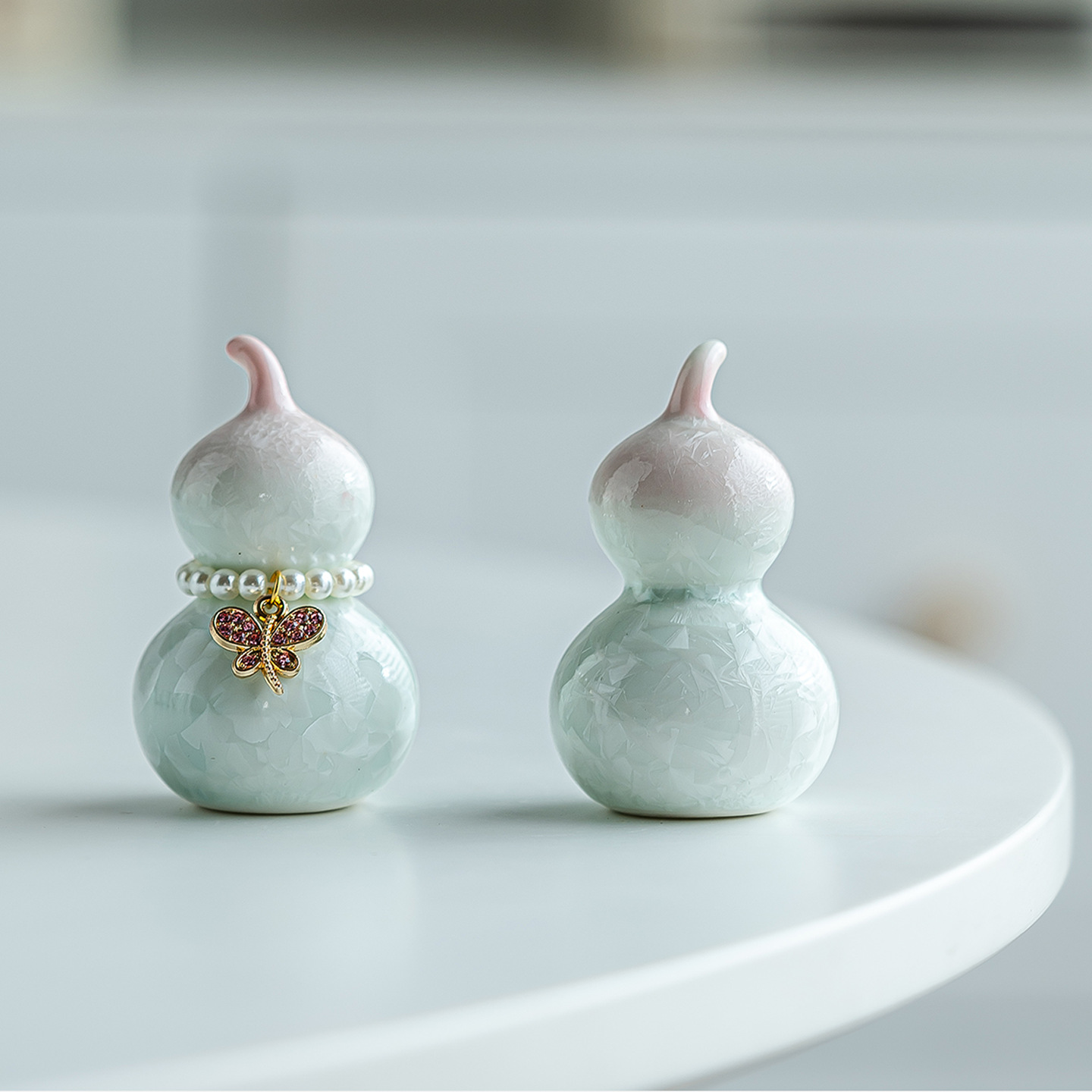 Керамические украшения в виде тыквы с кристаллической глазурью, цветные, аксессуары для дома, креативные аксессуары для чайной церемонии, декор, доступные для оптовой продажи