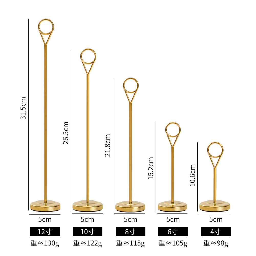 Stainless Steel Round Table Card Holder Seat Card Holder Table Card Hotel Restaurant Wedding Table Card Holder Banquet Table Card Business Card Holder