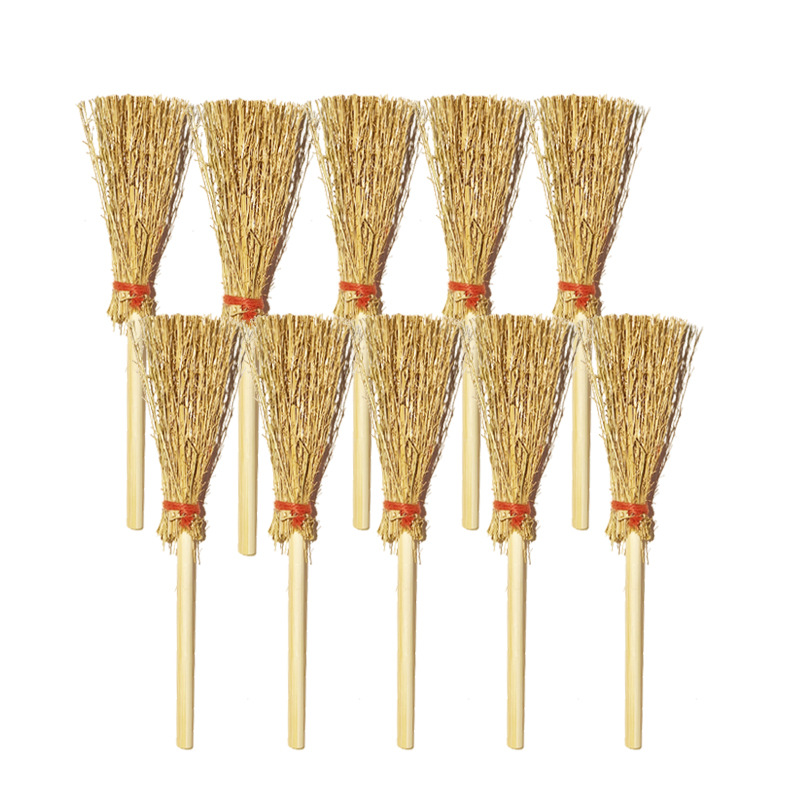 Dollhouse Miniature Food Play Scene Model Small Dollhouse Accessories Broom Halloween Ornament