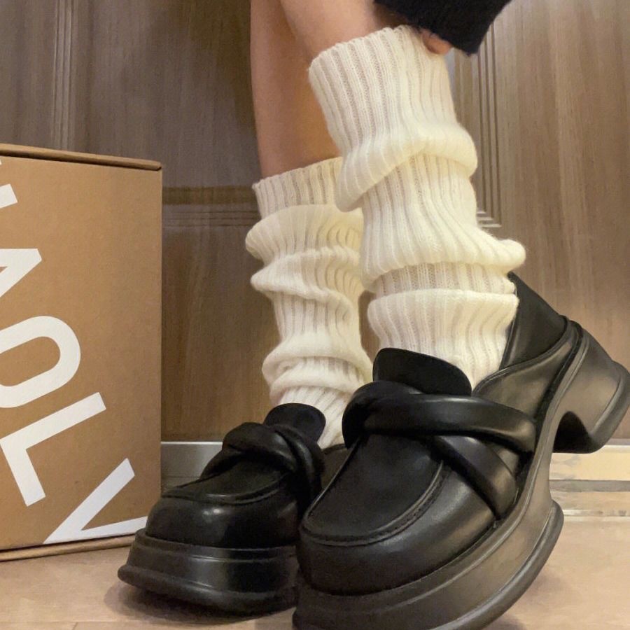 Pile Socks for Women in Autumn and Winter with Snow Boots Thick Thread Knitted Foot Covers to Heattech in Winter Y2K Calf Socks