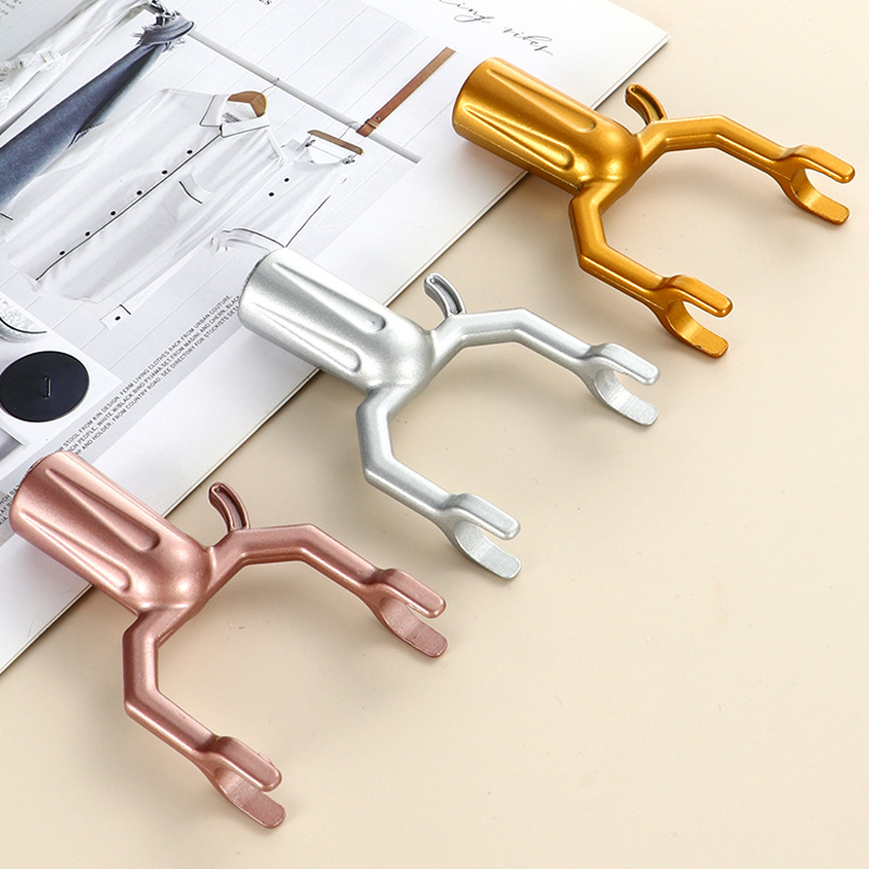 Factory wholesale aluminum alloy clothes fork head accessories hanging clothes fork thickened 19mm tube clothes pole joint multi-color optional