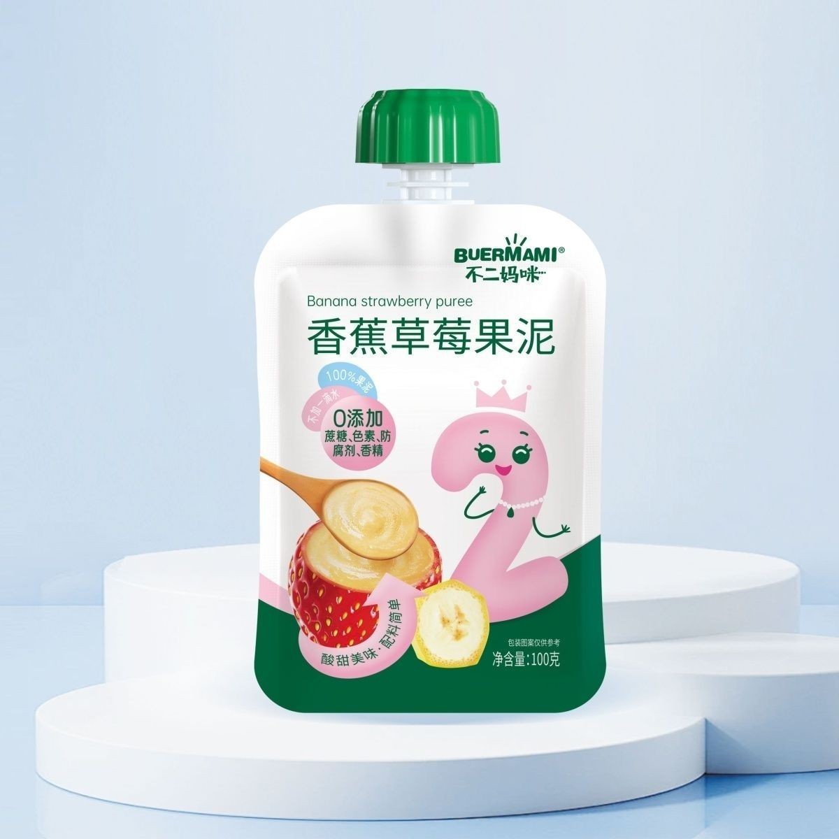 Fuji Mommy Puree 100g Add Fruit and Vegetable Juice Apple Food Banana Blueberry Strawberry