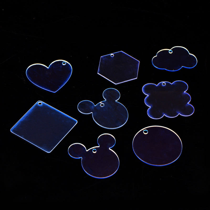 Производитель DIY Guka маленькая дисковая прозрачная акриловая подвеска для ключей, ручной учет Guka Plate Card