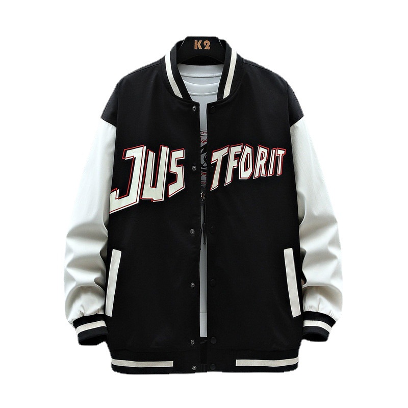 2022 Spring Plus Size Baseball Uniform Men's Fat Men's Fashionable All-match Baseball Collar Jacket Youth Loose Men's Autumn Clothes