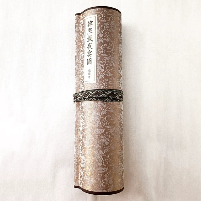 Gu Hongzhong's "Han Xizai's Night Banquet" Is a Famous Painting of Famous Characters Handed down from Generation to Generation. High-Definition Reproduction of Chinese Painting on Rice Paper Micro-Printing